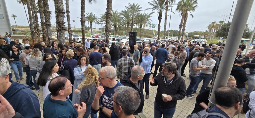 Zim workers in Haifa. (Photo: Nuriel Trigobuf)
